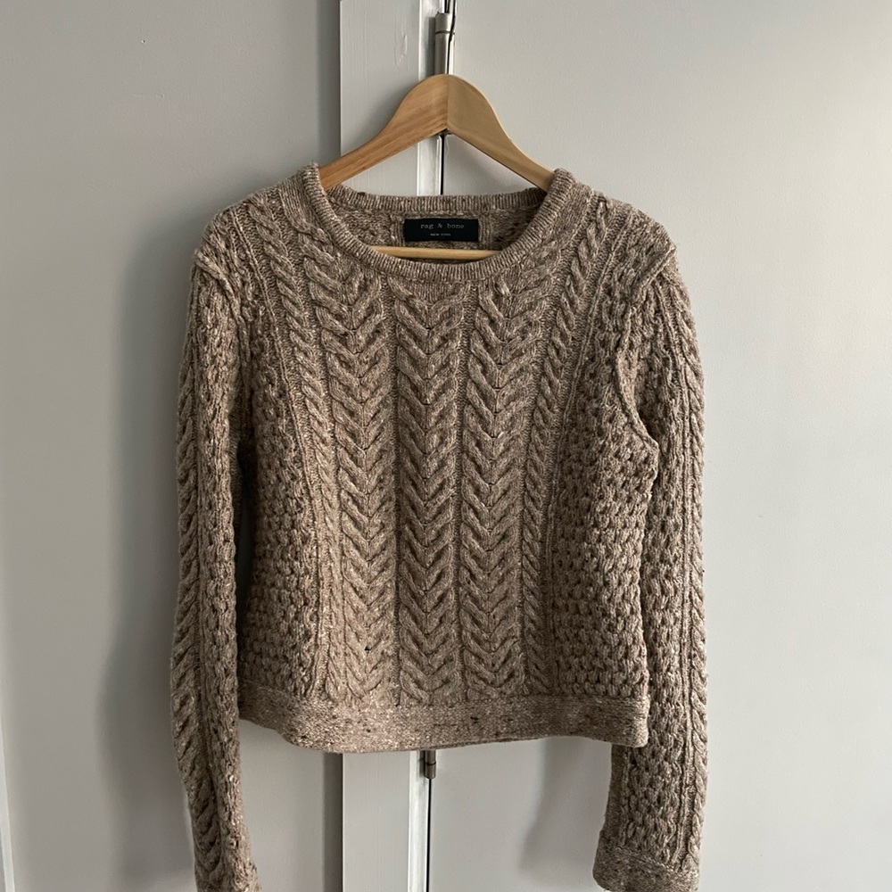 Rag & Bone cropped wool knit sweater